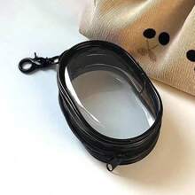 2pcs Transparent Storage Bag Key Ring Data Cable Coin Organiser Thickened Transparent Wallet Key Ring Car Keychain Jewellery Gifts, Back To School Season