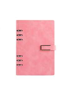 1 pieza Cuaderno de hojas sueltas A5 con calado, cubierta de PU de alta gama, diario de negocios vintage personalizado, planificador de estudio de oficina, 200 páginas