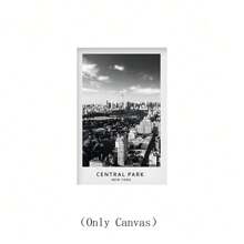 1Pc New York Travel Gift, International Cities Famous Tourist Attractions Poster Black And White Traveling Wall Art Decor Travel Aesthetic Canvas PrintsBlack And White Photos, Gallery Wall Landmark Set