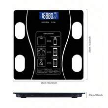Una Báscula Inteligente Conectada A La Aplicación Con Una Capacidad De 180kg Para Uso Doméstico: Mide Con Precisión El Porcentaje De Grasa Corporal Y Más Durante El Ejercicio O Las Actividades De Fitness - Negro - Ver 10
