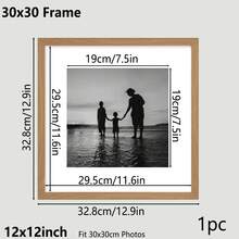 1pc/3pcs/Set 30x30/25x25/20x20cm Multicolor Photo Frames, Exquisite Large Picture Frames For Wall, Portrait Frame For Photo Wall, Picture Frames Collage Wall Decor, Fit 12x12/10x10/8x8-In Pictures, Black/White/Wood Grain/Gold, Classic(No Photo Paper) - Multicolor - View 27