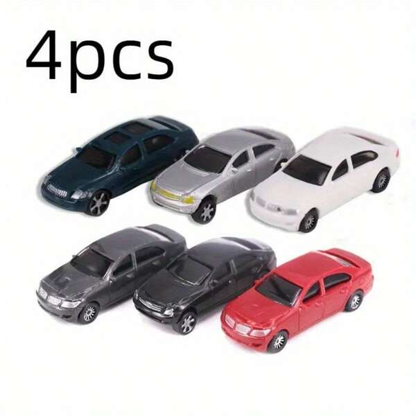 4 Stücke Mini Bunte Automodelle, Miniatur Landschaftsdekoration
