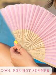 3/15/30pcs/Set, Pink Wood Folding Fan With Gift Bag Thank You Card Set, Thank You Cards, Bridal Bamboo Handheld Folding Fan, Single Party Wedding Bride Shower Decorations, Bridesmaid Bamboo Handheld Folding Fans, Single Party Photo Props,Bridesmaids Gifts And Wedding Decorations, Perfect Wedding Gifts, Wedding Decoration, Very Suitable For Parties And Events, Perfect Summer Accessories, Women's Folding Fan