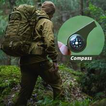 3-In-1 Emergency Survival Whistle With Compass And Thermometer - Perfect For Camping, Hiking, Outdoor Adventure, Referee And Cheerleader