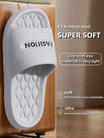 女士四季室内外拖鞋 - 平底、舒适、防滑、不变形、透气 EVA 材质室内拖鞋和室外凉鞋，经典纯色男女通用拖鞋（请订购大一码）