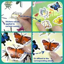 40 piezas Libro de pegatinas de insectos lindos para decorar taza de agua, cuaderno, computadora portátil, equipaje, guitarra, casco, estuche de teléfono, juguetes educativos para niños, regalos de graduación, juegos para niños y niñas, suministros escolares, regalos de cumpleaños para niños, ayudas didácticas