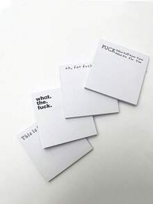 50 tờ giấy nhớ vui nhộn, tập giấy nhớ tự dính màu trắng, đồ dùng học tập, sổ tay mới lạ, phụ kiện bàn làm việc văn phòng vui nhộn, thời trang và thô lỗ, đồ dùng học tập, trở lại trường - nhiều màu - Xem 6