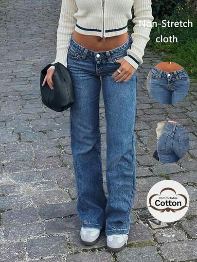 热门热销四季新品美式街头风简约休闲度假日常百搭通勤女士牛仔裤