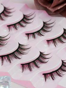 5对小恶魔风格漫画假睫毛 - 超轻盈仙女发型，完美打造自然裸妆和日常眼妆 - 尖尾漫畫款 - 查看 8