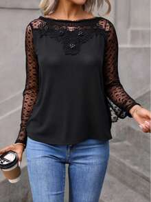 Women Blouses - 黑色 - 查看 3