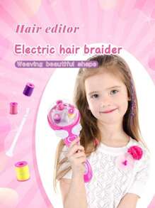 Gioco per ragazze, accessori per travestimento per bambini, set fai-da-te per acconciature, set elettrico per intrecciare, accessori per acconciature intrecciate, puzzle giocattolo da usare in casa, richiede batterie fornite, adatto per feste, regali di Ognissanti, back to school, regali per feste