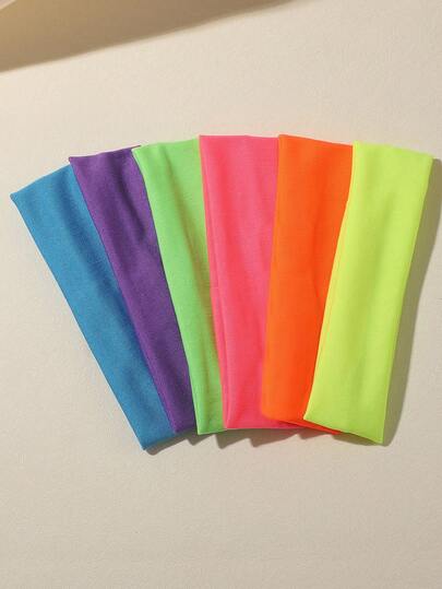 6pcs/Set Lightweight Moisture-Wicking Non-Slip Solid Color Headbands, Suitable For Daily Life And Sports, Spring/Summer Hair Band Turban Headband Sweatband, Hairband Fall Winter Hair Accessories For Women For Vacation Outfits Woman Elegant Scarf Women Bandanas Soft Headwrap