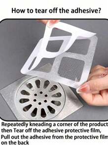 10pcs Disposable Drain Filter, Disposable Kitchen Drain Cover Anti-Clogging Anti-Bug Drain Sticker