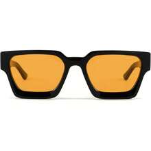 Square Men Women Fashion Thick Rectangle Glasses Shades Designer Style - Hitam/Kuning - View 9