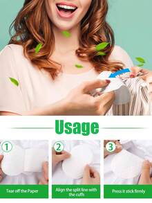 100pcs/Pack Disposable Underarm Sweat Pads, Unisex Sweat Absorbing Pads, Comfortable Seamless Design For Free Breathing