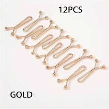 4pcs Invisible Waist Cincher Metal Clips - Adjustable, Fashion Accessory For Jeans And Apparel, U-Shape Scarf Clips To Prevent Wardrobe Malfunction, Easy To Use, Comfortable, Multipurpose - Shirt Sleeve Fastener, T-Shirt Hem Fixer, Non-Damaging, Reusable, Suitable For Casual, Commute, Date, Travel, School