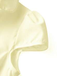 Women Y2k Button Down Shirt Top Tie Back Blouse Cap Sleeve Lapel Ruched Front Slim Fit T Shirts Crop Tops Summer Casual Going Out Tops Vintage Aesthetic Clothes Retro Blouse Streetwear - 黃色 - 查看 5