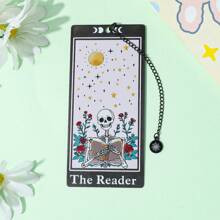 1 Large Halloween Gift For Ladies, Fun Bookmark, Halloween Skull Decoration, Skull Bookmark, Gothic Horror Item Book Enthusiast, Horror Movie Enthusiast, Christmas Friendship Gift. School Supplies, Back To School