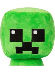 Figura de peluche y muñeco suave de 10" inspirada en el personaje del videojuego Crafter Creeper, de Mattel - Verde militar - Ver 4