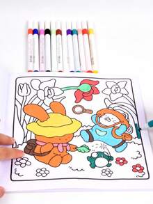 48-Page "Coco" Hidden Garden Themed Coloring Book, Suitable For Adults And Children, Bold And Simple Patterns, Exquisite Design, Ideal For Relaxation. Can Be Used As Christmas, Halloween, Birthday, Children's Day Gift, Student Supplies, Back To School Supplies Or School Supplies. [Essential For Hand-Drawn Art] - GARDEN CORNERS - View 3