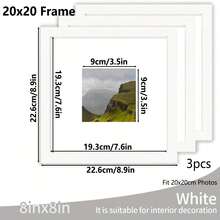 1pc/3pcs/Set 30x30/25x25/20x20cm Multicolor Photo Frames, Exquisite Large Picture Frames For Wall, Portrait Frame For Photo Wall, Picture Frames Collage Wall Decor, Fit 12x12/10x10/8x8-In Pictures, Black/White/Wood Grain/Gold, Classic(No Photo Paper) - Multicolor - View 24