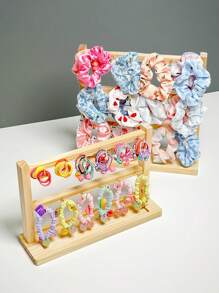 1pc Multi-Hook Wooden Jewelry Organizer Rack, 2/3/4 Tiers Jewelry Display Stand, Elegant Multi-Layer Hanging Rack For Necklaces, Hair Ties, Bracelets, Earrings And Other Accessories, Multi-Function Key Holder Hooks For Women Storage Organizer Travel Essentials Father Gift