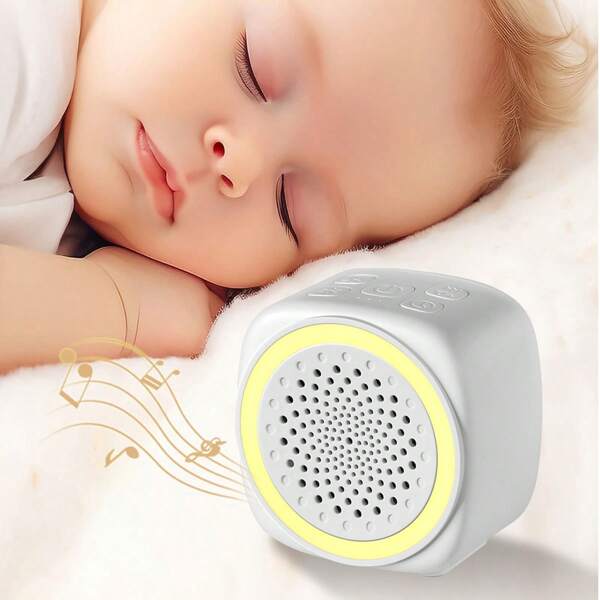 Weißes Rauschen Schlafgerät, Baby Schlaf Atmungslampe, Schlafgerät, Sieben-Farben-Licht, Weißrauschmaschine