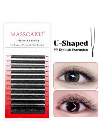 12 Lines U Shape YY Eyelash Extensions C D Curl 0.07mm Thickness 8-15mm Mix Length Y Style Lashes Lightweight Premium Wispy Faux Mink Premade Volume Fans Lash Handmade Easy Application Automatic Flowering Eyelashes Professional Salon Use Lash Clusters, Eyelash Clusters, Individual Eyelashes, Lashes, Fake Lashes