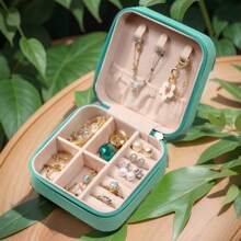 1 pezzo Scatola portaoggetti gioielli, organizer gioielli, scatola portaoggetti da viaggio, scatola per il trucco, regalo per donne, scatola per collane anelli gioielli, scatola portatile per orecchini e gioielli, idea regalo per l'inizio della scuola