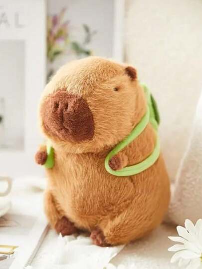 New 23cm CapybaraToy Simulation Capybara Anime Fluffy Cute Animal Soft Stuffed Doll Christmas Toy Gifts