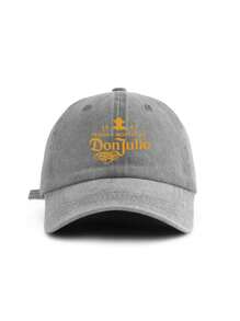 1 Pc Unisex Letter Print "DONJULIO" Decorative Retro Distressed Wash Baseball Cap, Truck Driver Cap, Sun Hat, Suitable For Outdoor, Travel, Hiking, Beach
