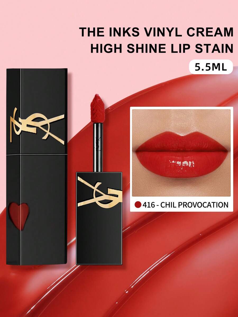 Yves Saint Laurent Yves  The Inks Vinyl Cream High Shine Lip Stain #610-Nude #416-Chili - 0.18 FL .OZ./5.5ML - #416 - 查看 1