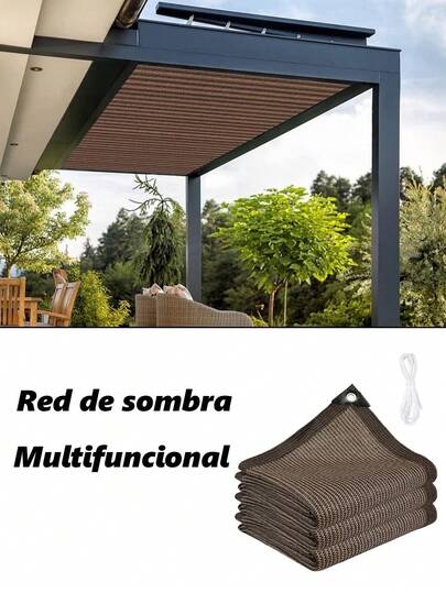 Malla de sombra multiusos para exteriores con protección UV, aplicable a una amplia variedad de escenarios. No acumula agua y es ideal para cobertizos de autos al aire libre, invernaderos, pérgolas, y más. Adecuada para uso doméstico, campamentos, estacionamiento, y cultivo de plantas, disponible en varias tamaños.