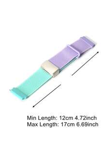 1pc Two Tone Sport Cute Watch Band Nylon Elastic Loop With Magnetic Clasp Compatible With Apple Watch Band 38mm 40mm 41mm 42mm 44mm 45mm 46mm 49mm For Woman Man,Compatible With Apple Watch Series10 9 8 7 6 5 4 3 2 1 SE1/2,18mm20mm22mm Girls Boys Braided Stretchy Replacement Wristband