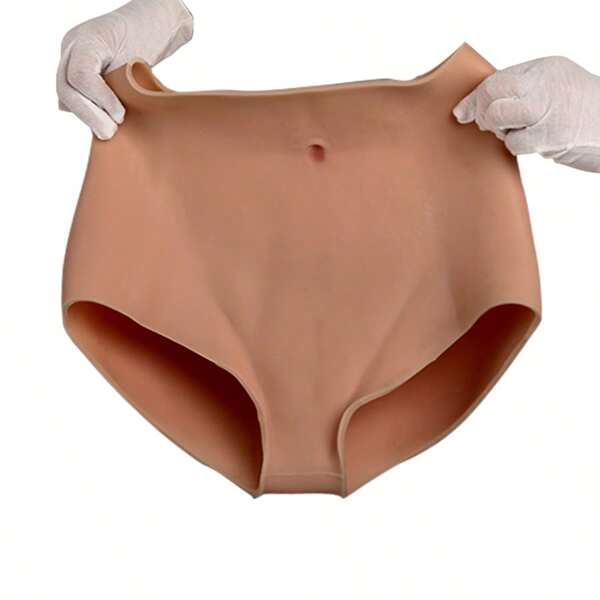 Extra Soft Silicone Lifting Panties - Real Booty Enhancer, High Waist Shapewear, Fits Waist 26.77 - 39.37 Inches, Nude Color