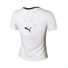 Puma Women BEHIND THE GREEN Short Sleeve Knit Crew Neck T-Shirt Top 63307302