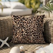 MEMNUN 1pc/2pcs Leopard Print Pattern Throw Pillow Cover [No Pillow Insert], 17.7*17.7in[45*45cm]/19.68*19.68in[50*50cm], [Single-Sided Printing], Farmhouse Country Style Polyester Cushion Cover For Sofa, Bed, Living Room, Bedroom, Car, Office, Hotel Decor, All Season Perfect Gift For Family And Friends - Multicolor - View 10