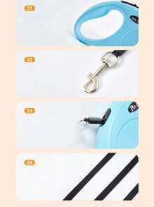 1pc 3 Meters/5m Retractable Pet Dog Leash For Medium Small Dogs, Multiple Colors Available