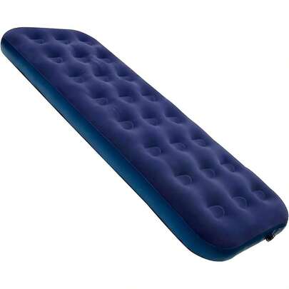 ColchóN Inflable Individual, Cama De Aire CóModa, Resistente Y Plegable, ColchóN De Campismo Con Cubierta Afelpada Suave, Medidas: 195cm X 75cm X 22cm