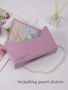 1pc珍珠链手持花盒、信封花盒、情书花盒，适用于节日鲜花包装、母亲、恋人、亲戚生日礼物、婚礼派对、毕业季、周年派对 - 彩色 - 查看 5