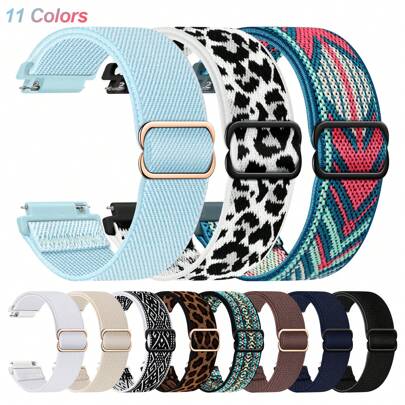 Compatible con la correa del reloj Galaxy Watch 7 6 5 4 de 40mm y 44mm, Watch 5 Pro de 45mm/Active 2, Watch 3 de 41mm/Galaxy Watch 6 4 Classic, de 20mm y 22mm, correa deportiva elástica y transpirable tipo solo lazo