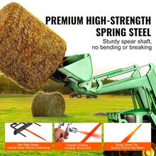 39" Hay Spear Attachment For Compact Loaders - Durable Bale Handling Tool For Tractors And Shovels, Ideal For Heavy-Duty Farming & Livestock Operations - 黑色 - 查看 5