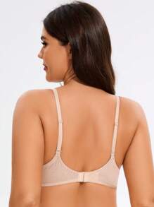 MELENECA MELENECA Women's Sexy Lace Push Up Plus Size Sheer Balconette Underwire Unlined Bra