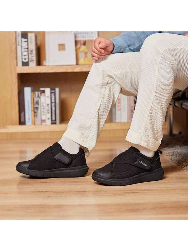 FitVille FitVille Herren Extra Weit Gesundheitsschuhe mit Klettverschluss Hausschuhe Walking Schuhe Gr.40-50