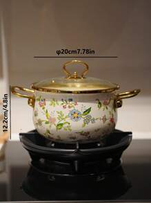 1er Série d'ustensiles de cuisine en émail aromatique de luxe et légers, boîte de rangement en émail, marmite en émail, bouilloire en émail, bassin en émail, un stockage raffiné pour les ingrédients délicats, un élément essentiel et élégant pour des créations culinaires charmantes, un choix élégant pour une préparation de boisson raffinée