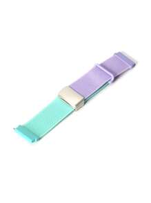 1pc Two Tone Sport Cute Watch Band Nylon Elastic Loop With Magnetic Clasp Compatible With Apple Watch Band 38mm 40mm 41mm 42mm 44mm 45mm 46mm 49mm For Woman Man,Compatible With Apple Watch Series10 9 8 7 6 5 4 3 2 1 SE1/2,18mm20mm22mm Girls Boys Braided Stretchy Replacement Wristband