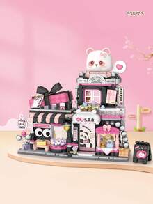 LOZ Panda Changeable Street Building Blocks, Big Orange Cat Social Assembled Block Model, Gift Shop Living Room Blocks Decor, Birthday Gift, Event Party Favors, Best Holiday Gift - Multicolor - View 13