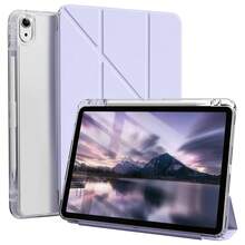 Case Compatible With IPad 10th Generation 10.9 Inch 2022/IPad (A16) 11th Generation 11 Inch 2025/IPad Air 4th/5th, IPad Pro 2020/2021/2022/2024, Slim Stylish Clear IPad Case With Pencil Holder, Multi Angles Folding Y-Shaped Stand Cover