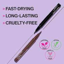 Wet N Wild, MegaLiner Liquid Eyeliner, Liquid Eyeliner With A Flexible Brush, Eye Makeup, Fast-Drying Liquid And Pigmented Formula, Black - 黑色的 - 查看 5
