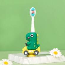 Szczoteczka do zębów z miękkim włosiem w kształcie dinozaura z kreskówek dla dzieci, do czyszczenia zębów, odpowiednia do codziennego użytku dla dzieci